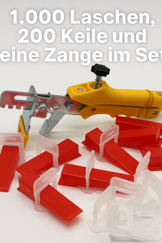 Nivillier-Set 1000 Laschen + 200 Keile + 1 Zange